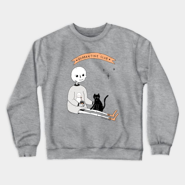 Quarantine Club Crewneck Sweatshirt by Little Spooky Studio